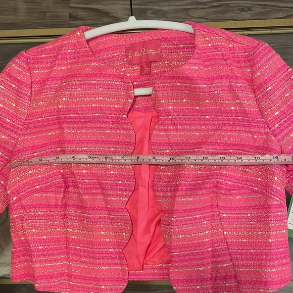 🎉SALE💓NWT Lilly Pulitzer pink cropped blazer, 2 - Picture 3 of 4